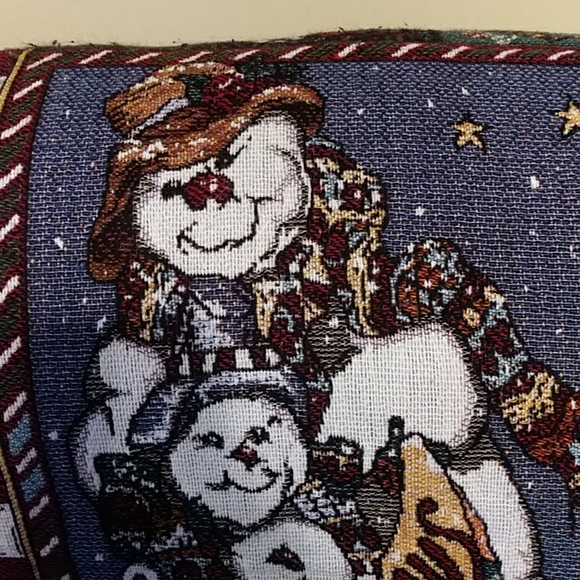 Goodwin Weavers Edith Collection Holiday Fringe Throw Blanket 48.5 x 58 - Picture 5 of 13